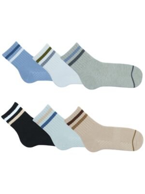 Calcetines Largos de algodon, (Pack de 12 pares, 4 estilos)