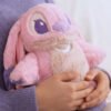 Peluche Térmico Alivia Cólicos y Dolores, Diseño Stitch  con antenas largas (Rosado)