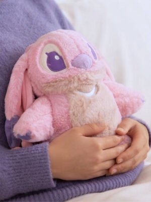 Peluche Térmico Alivia Cólicos y Dolores, Diseño Stitch  con antenas largas (Rosado)