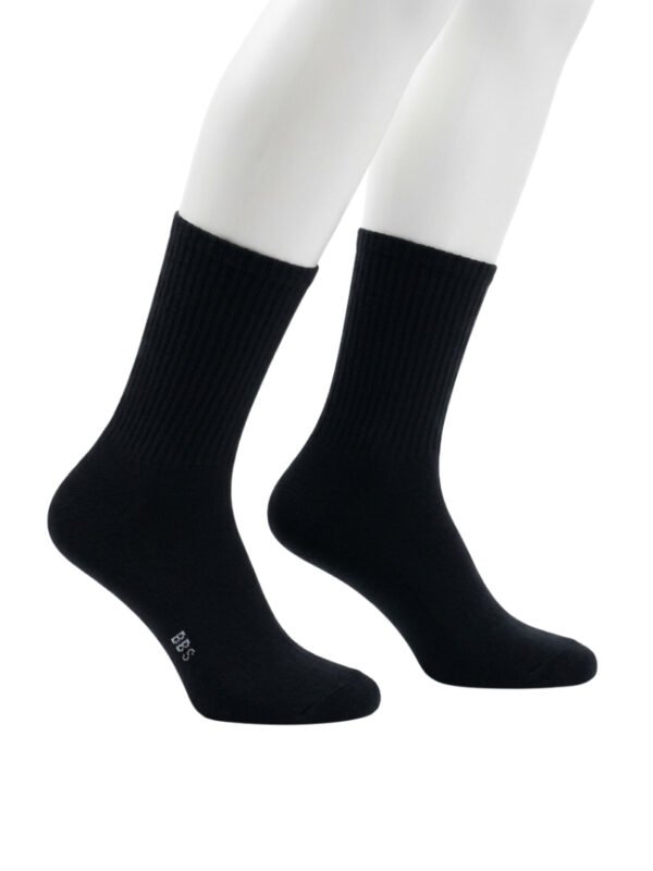 Calcetines Largos Negros, (Pack de 12 pares)