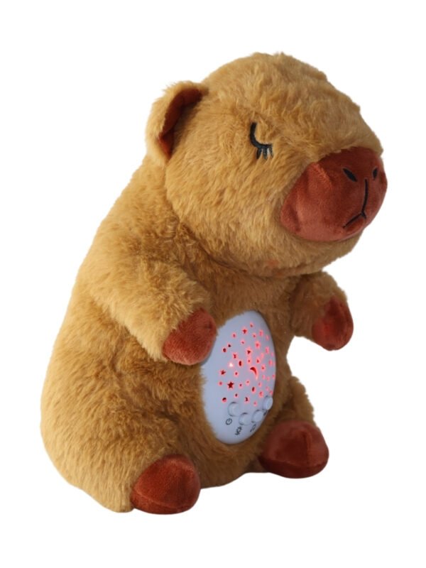Peluche Capibara Soñadora con Proyector de estrellas y Música.
