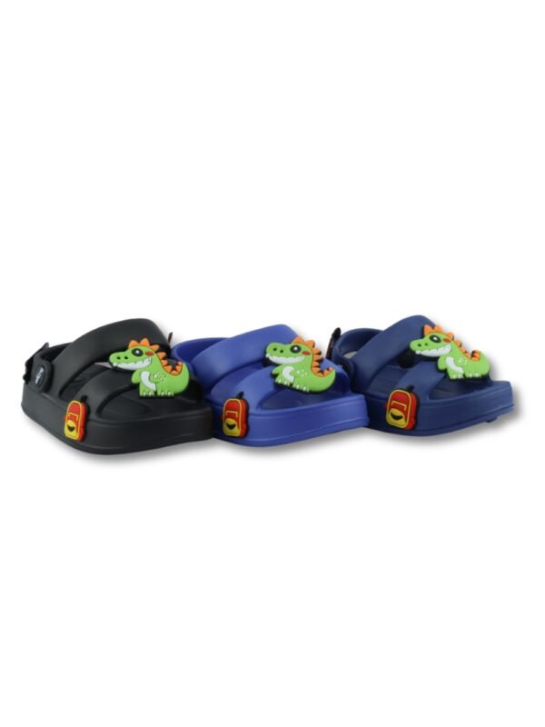 Sandalia tipo Crocs con adorno de Dino para Niño